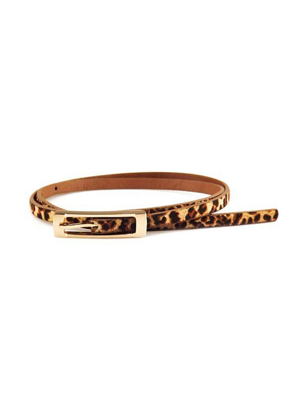 

Thin Dress Leopard Pattern Belt