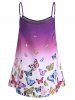 Plus Size Ombre Butterfly Print Cami Top -  
