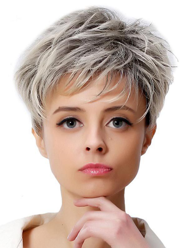 

Short Colormix Straight Synthetic Wig, Platinum