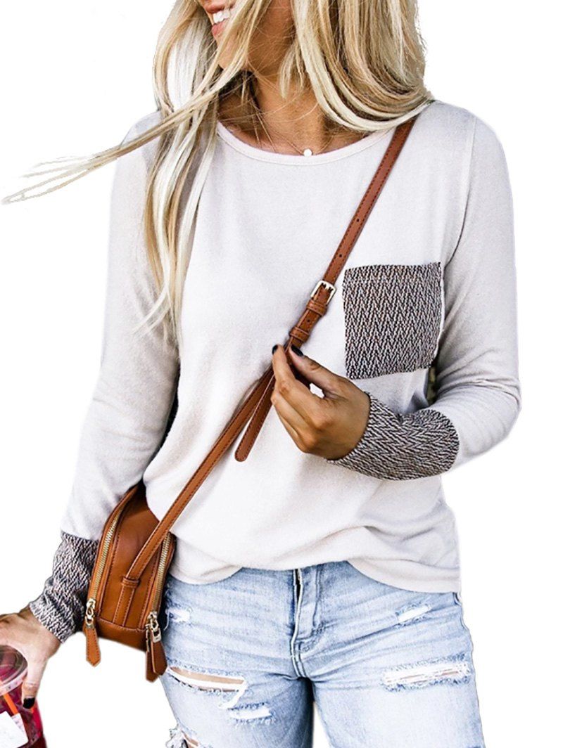 

Pocket Geo Pullover Knitwear, White