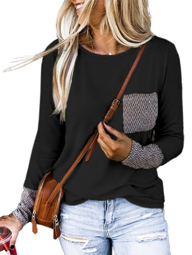 

Pocket Geo Pullover Knitwear, Black