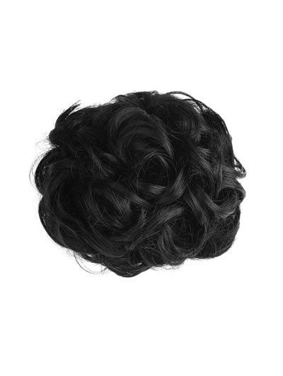 

Short Curly Synthetic Drawstring Hair Piece, Black