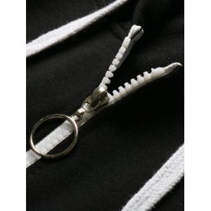

Sport Side Striped Hooded Two Piece Set, Black