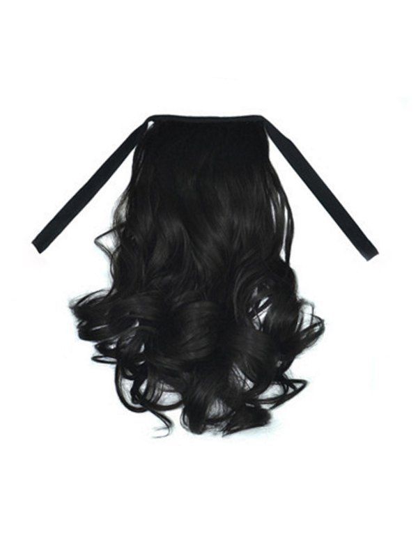 

Medium Wavy Synthetic Ponytail Hair Piece, Black