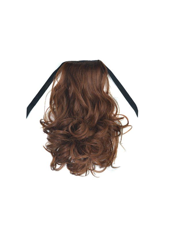 

Medium Wavy Synthetic Ponytail Hair Piece, Brown bear
