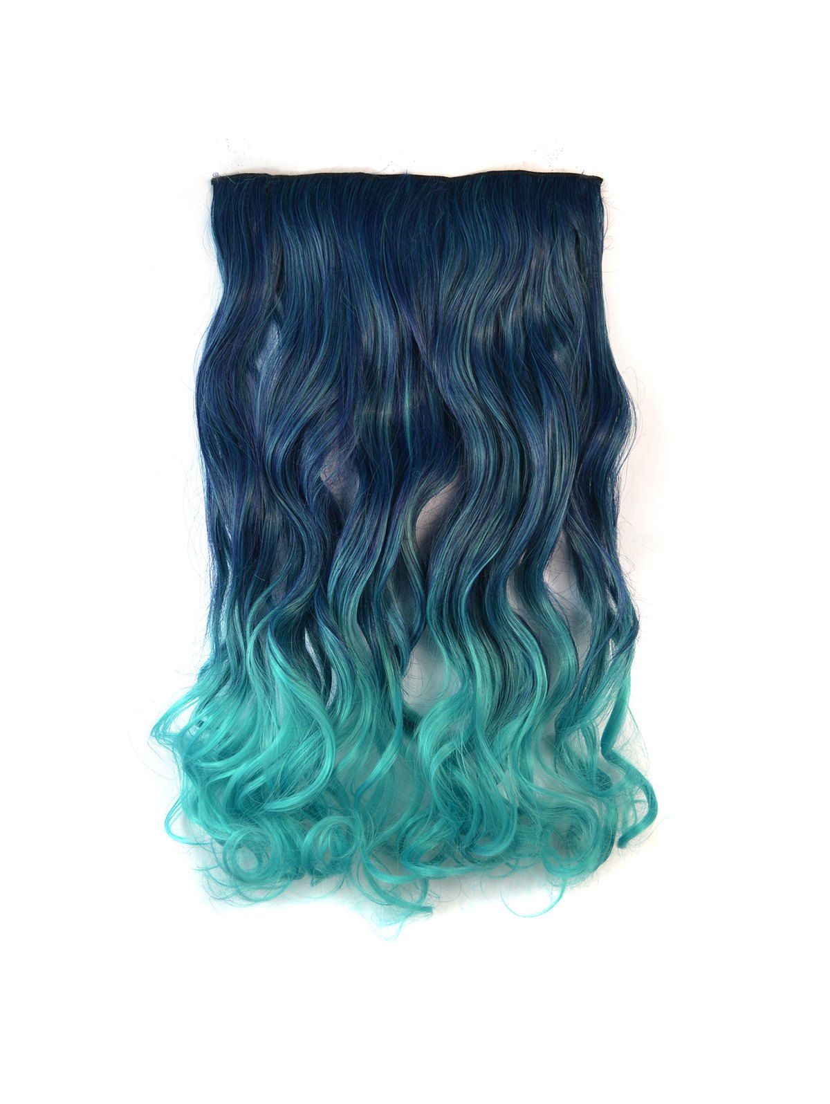 

Ombre Long Body Wave Synthetic Hair Piece, Grayish turquoise