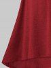 Robe Evasée Ajustée Embellie de Ceinture de Grande Taille - Rouge Vineux 1X