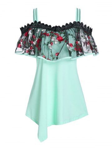 Lace Panel Straps Tank Top