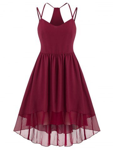 Plus Size Fit And Flare Sweetheart Collar Strap Dress