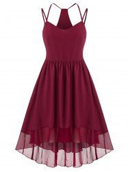 Plus Size Fit And Flare Sweetheart Collar Strap Dress -  
