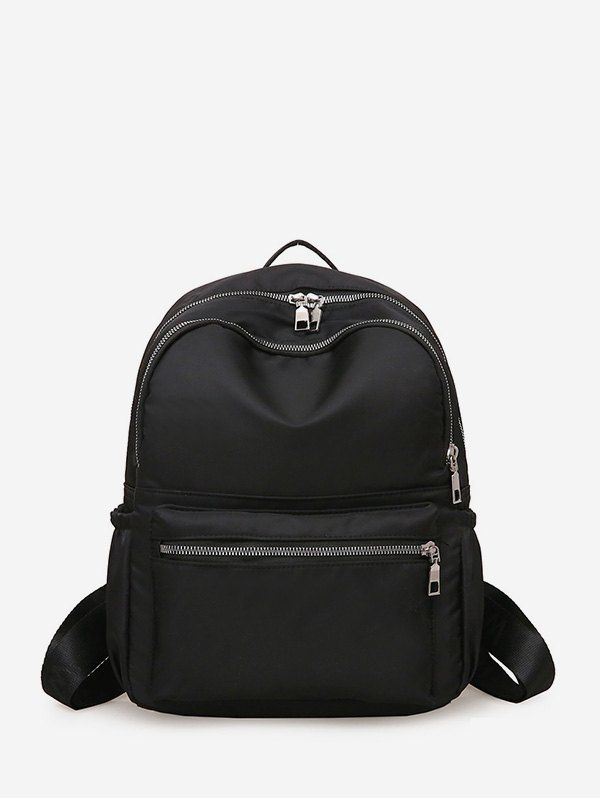 

Oxford Cloth Zipper Backpack, Black