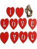 Valentines Day I LOV YOU Heart Pattern Party Banner -  