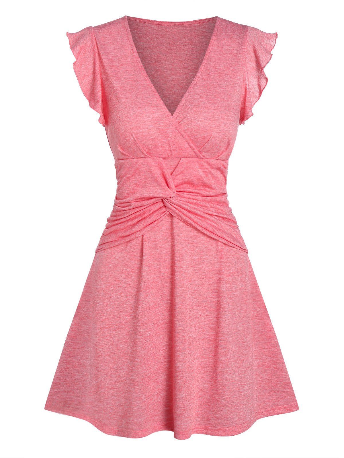 low cut a line dress