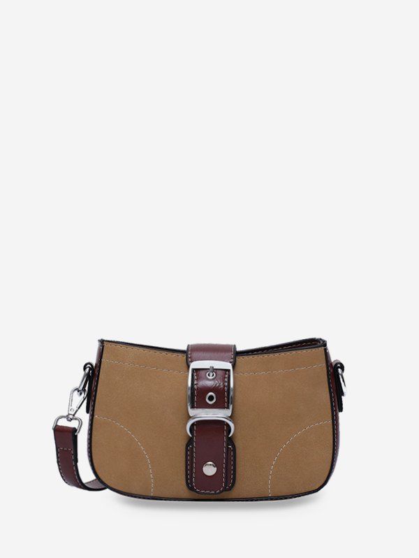 

PU Vintage Shoulder Bag, Dark khaki