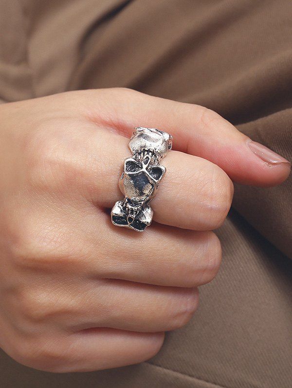 

Retro Skull Ring, Silver