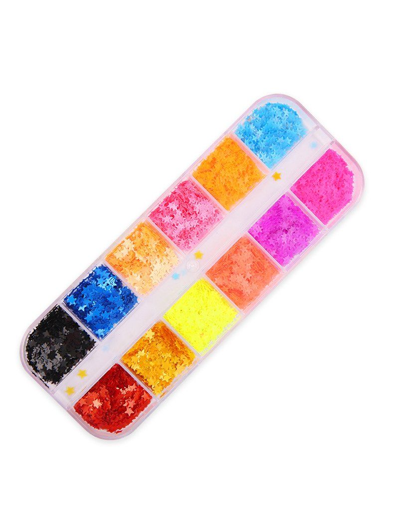 

12 Color Mixed Star Sequined Nail Decoration, Multi-a