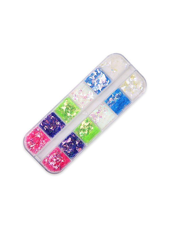 

Moon And Stars Mixed Sequin Nail Decorations, Multi-a