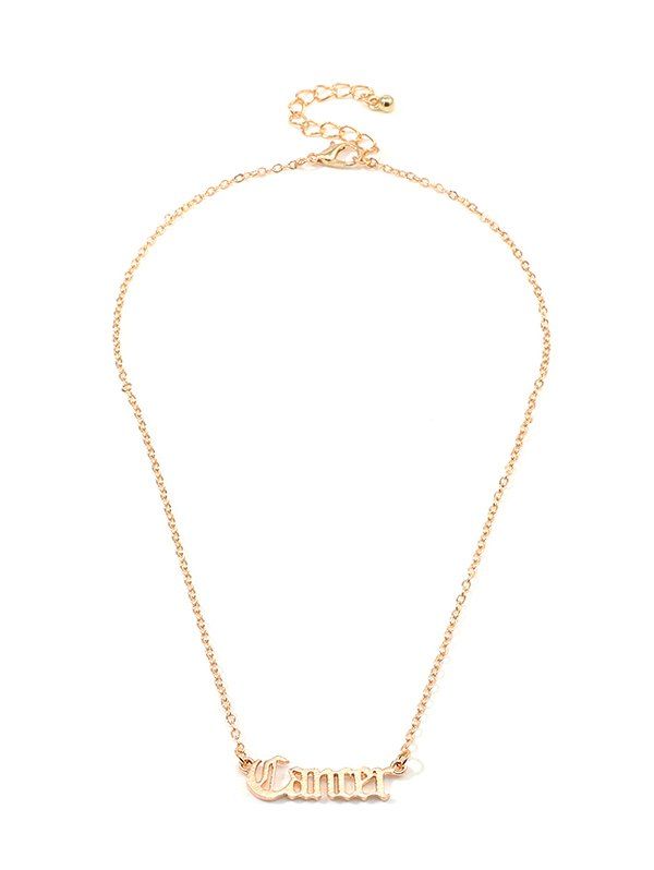 

Horoscope Letter Hollow Necklace, Gold
