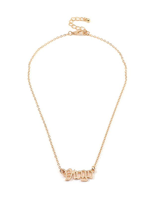 

Horoscope Letter Hollow Necklace, Gold