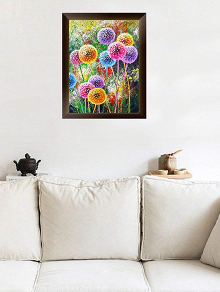 

Colorful Dandelion Print Unframed DIY Rhinestone Painting, Multi-a