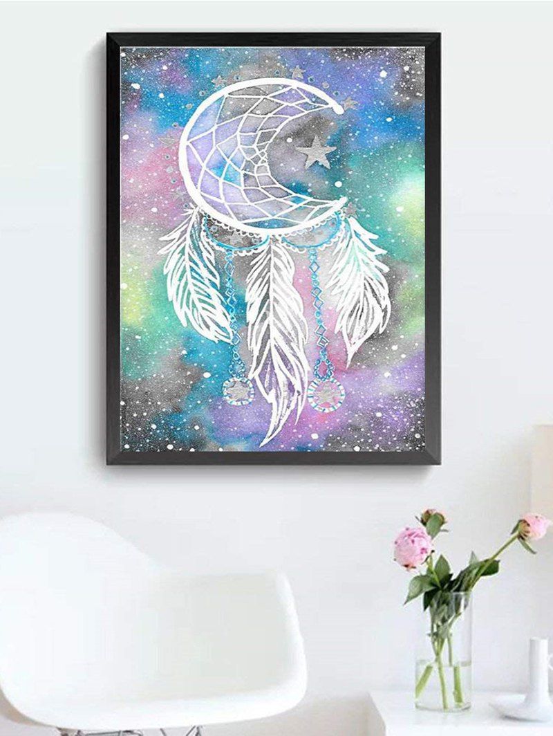 

Dream Catcher Star Unframed DIY Rhinestone Painting, Multi-a