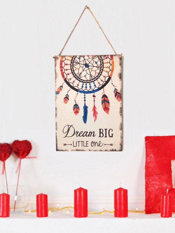 

Dream Catcher Pattern Wooden Hanging Decoration, Multi