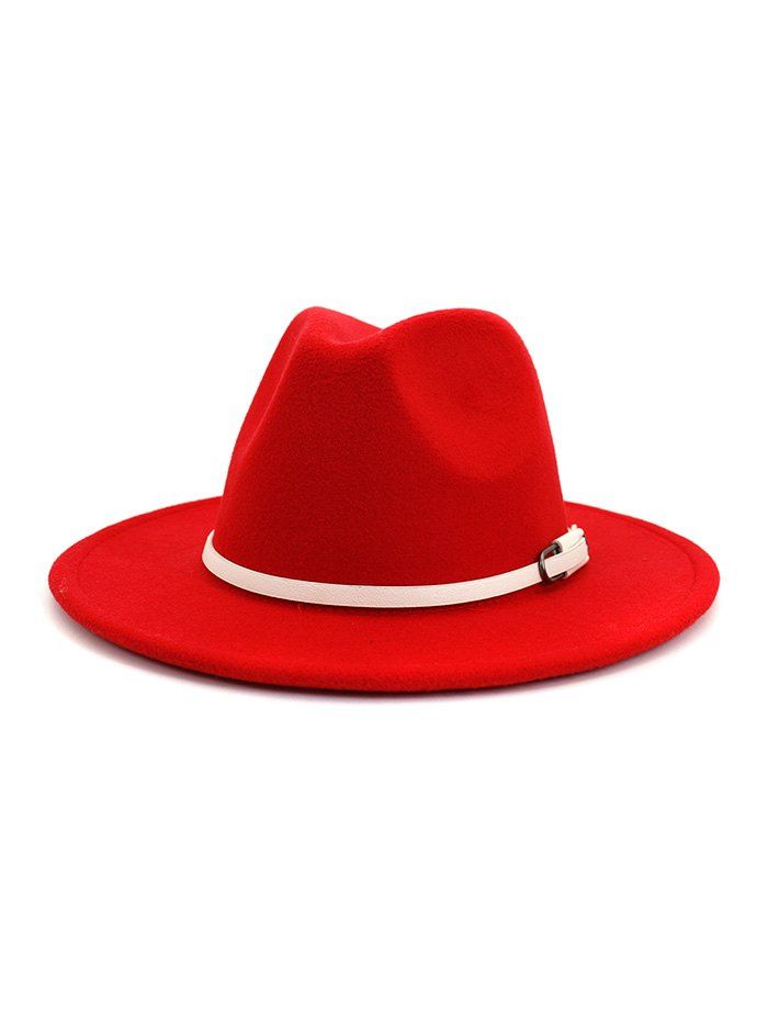 

Belt Vintage Embellished Jazz Hat, Red