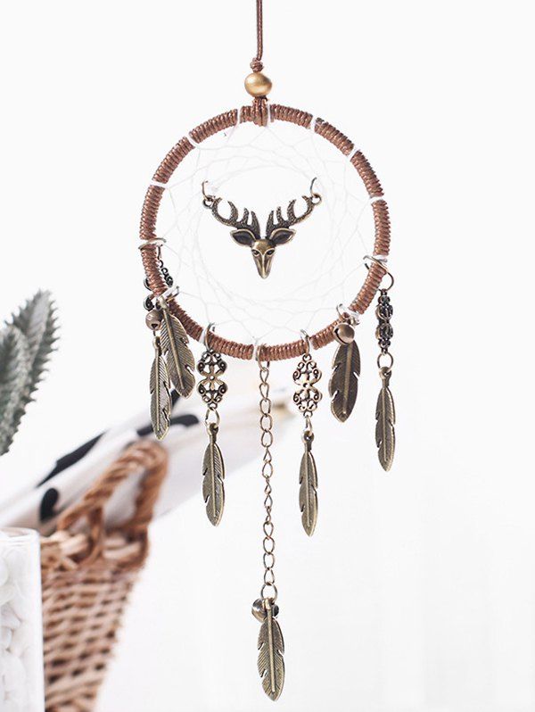 

Alloy Feather Dream Catcher Hanging Decoration, Tiger orange