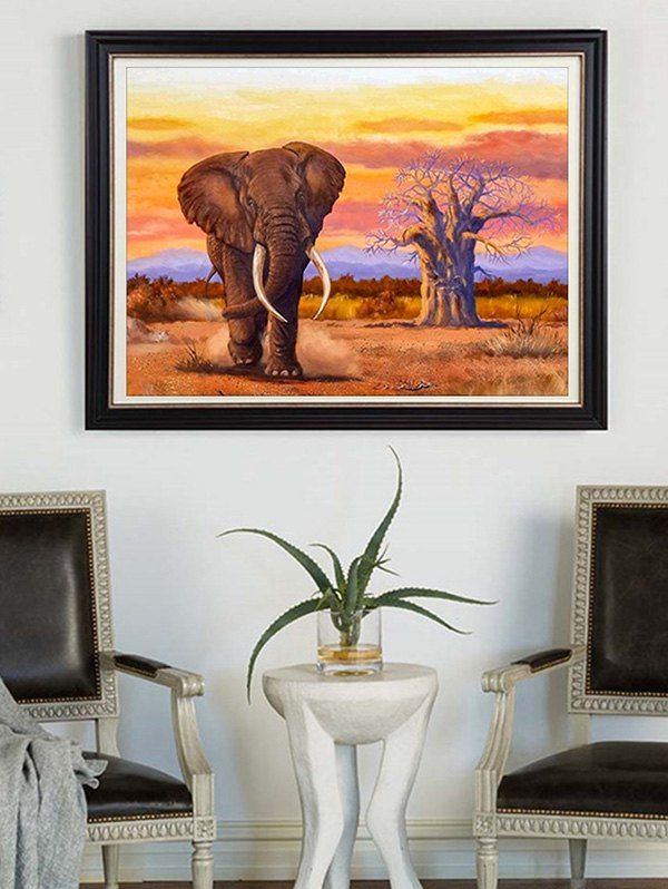 

Elephant Unframed DIY Rhinestone Painting, Sandy brown