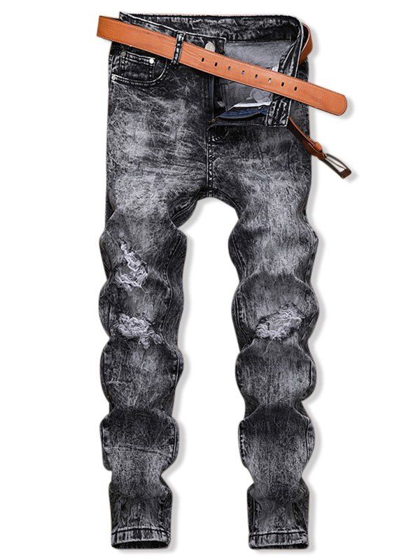 snow wash jeans
