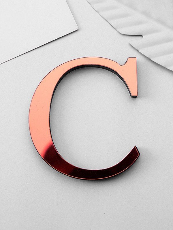 

3D Letter Design Wall Sticker, Red