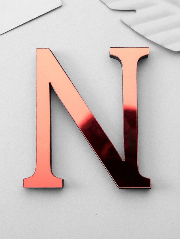 

3D Letter Design Wall Sticker, Red