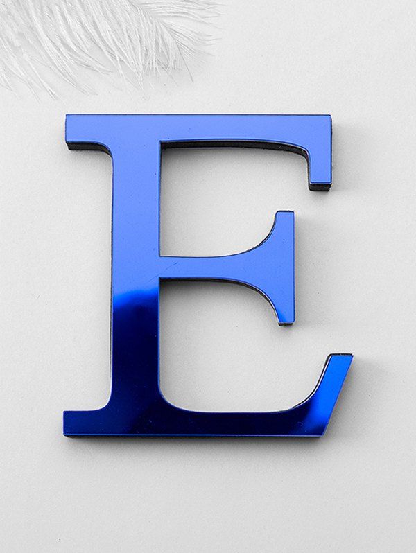 

3D Letter Pattern Wall Sticker, Blueberry blue
