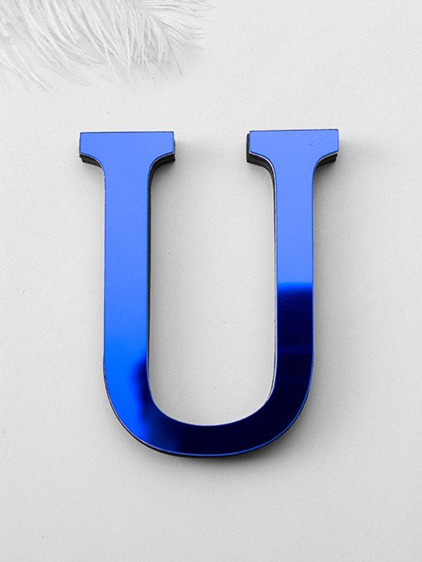 

3D Letter Pattern Wall Sticker, Blueberry blue