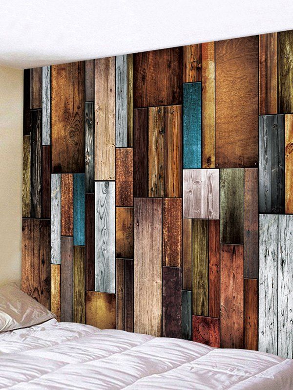 

Retro Colorful Wood Board Print Tapestry Wall Hanging Art Decoration, Sepia