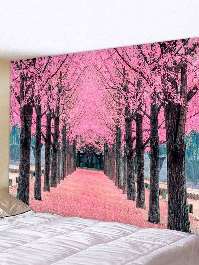 

Valentine Flower Forest Road Print Tapestry Wall Hanging Art Decoration, Multi