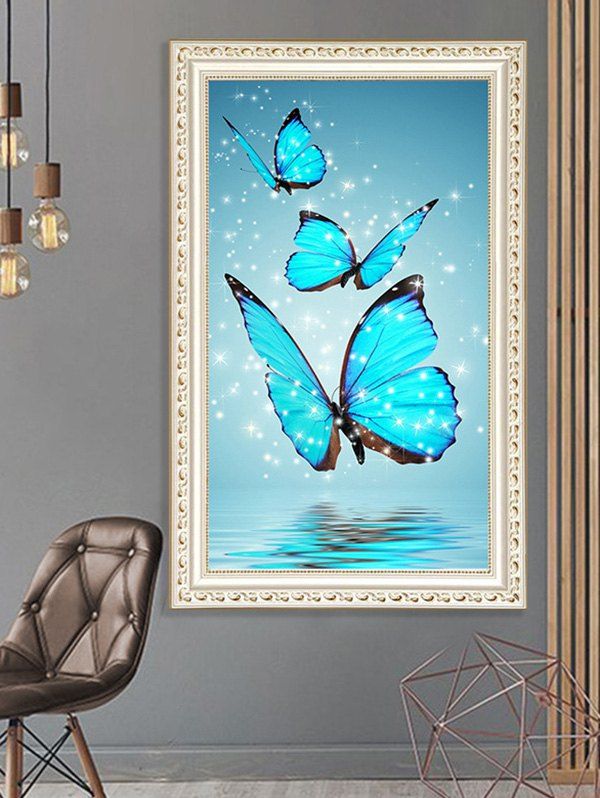 

Butterflies Pattern Unframed DIY Rhinestone Painting, Celeste
