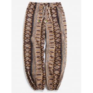 

Tribal Print Drawstring Casual Pants, Multi