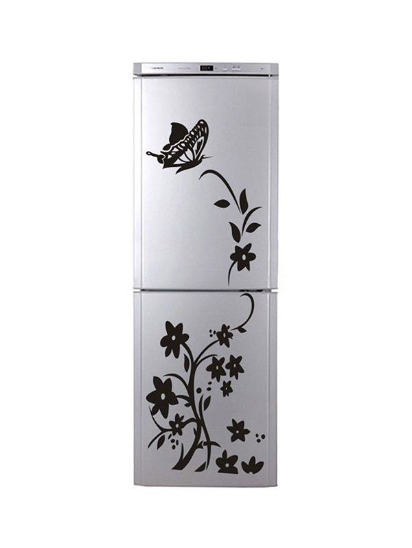 

Butterfly Floral Design Wall Sticker, Black