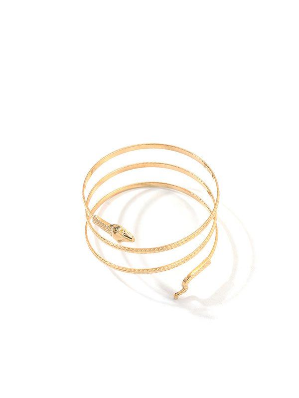 

Minimalist Snake Wrap Bracelet, Gold