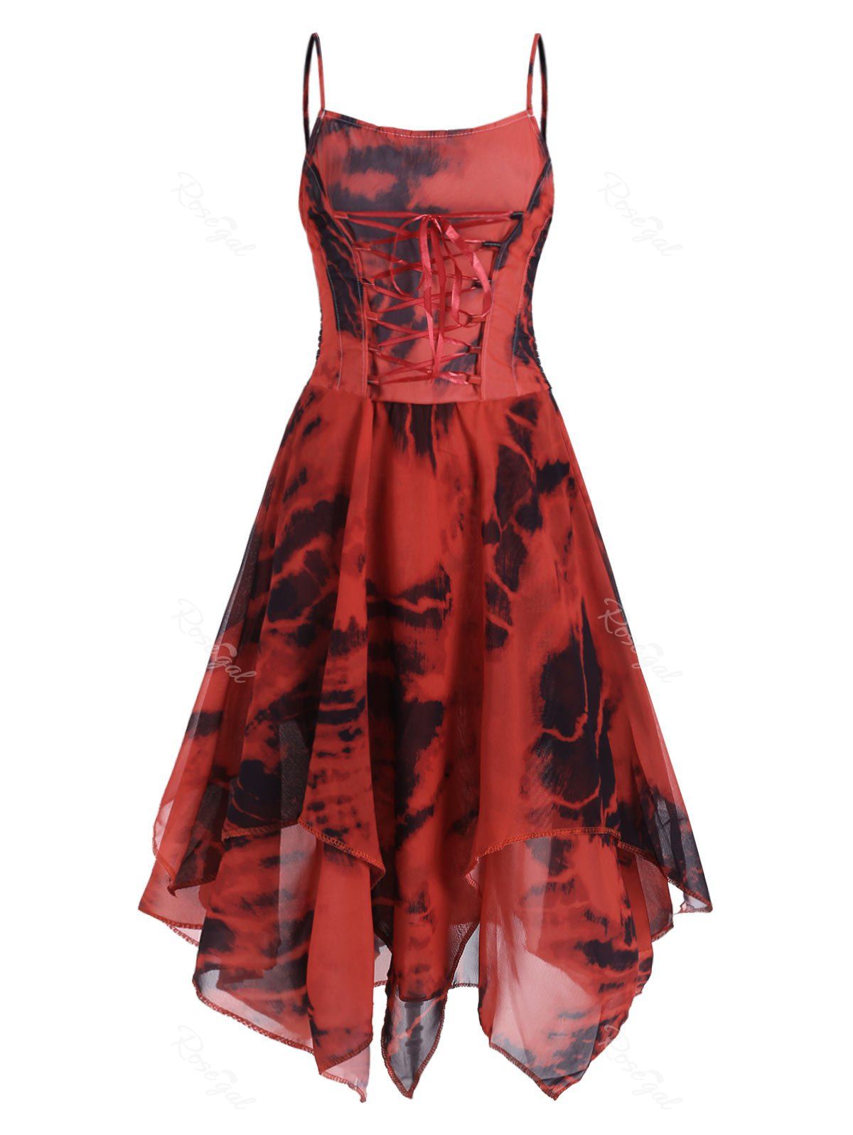 plus size red bandana dress