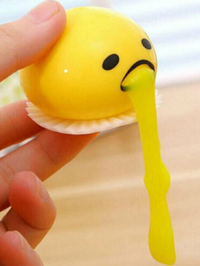 

3PCS Spit Yolk Decompression Toy, Yellow