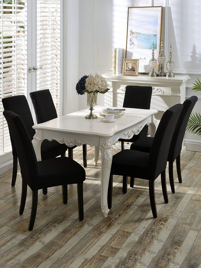 

Solid Color Stretch Chair Cover, Black