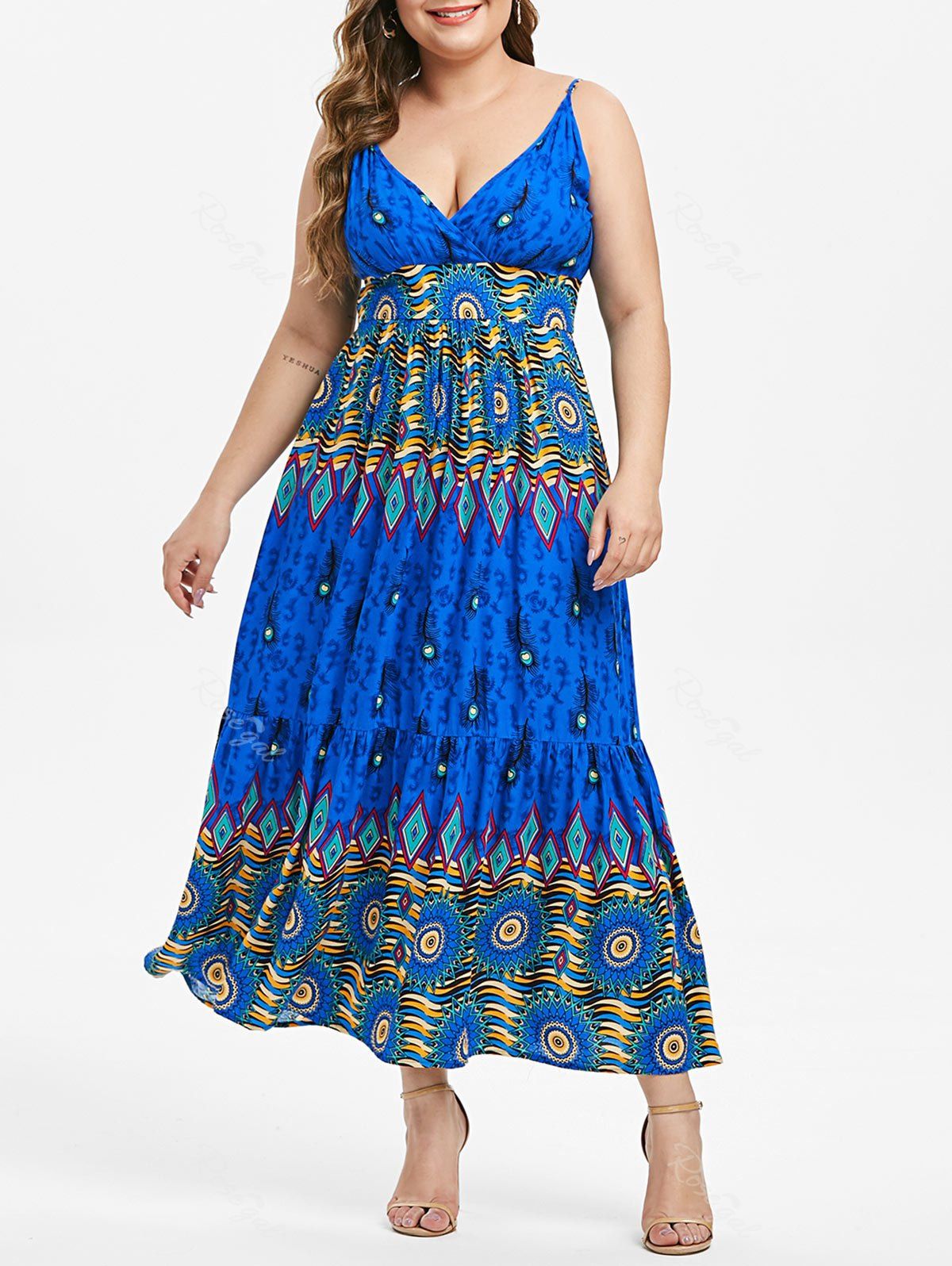 printed slip dress