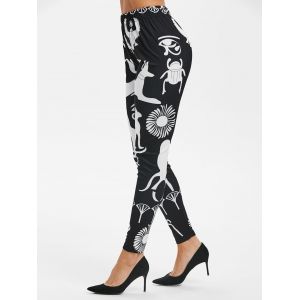 

Animal Print Skinny Leggings, Silk blue