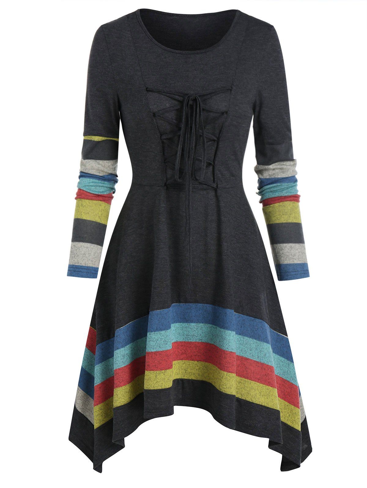 long sleeve asymmetrical dress