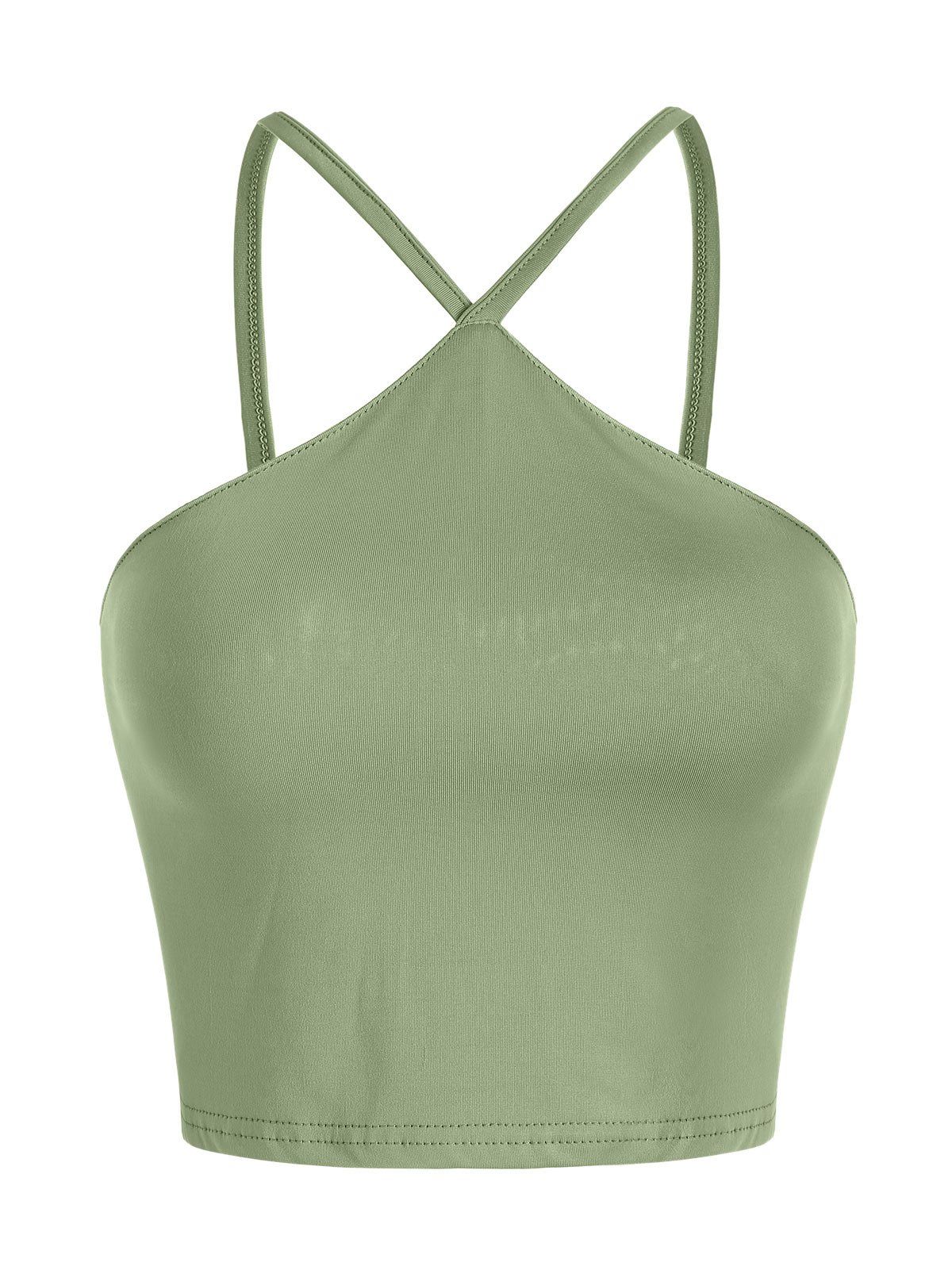 

Solid Color Fitted Cami Top, Light green
