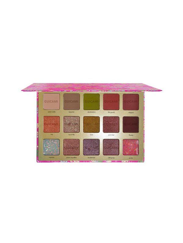 

Flamingo Print 15 Colors Glitter And Foggy Eyeshadow Palette, Multi-a