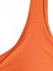 Plus Size Floral Crisscross Ruffle Tankini Swimwear -  