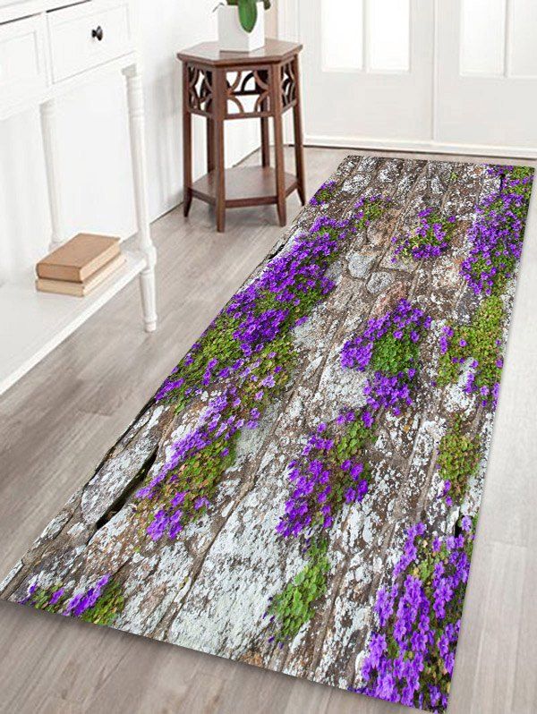 

Flower Stone Pattern Floor Rug, Multi